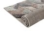 Cream Geometric Wool 4 Ft X 6 Ft Machine Made Carpet