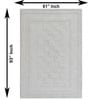 Cream Geometric Wool And Cotton 5 X 8 Ft Hand Tufted Carpet