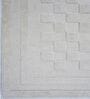 Cream Geometric Wool And Cotton 5 X 8 Ft Hand Tufted Carpet