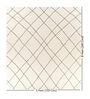 Cream Geometrical Wool 5 ft x 7 ft Hand tufted Carpet