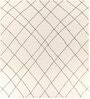 Cream Geometrical Wool 5 ft x 7 ft Hand tufted Carpet