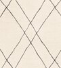 Cream Geometrical Wool 5 ft x 7 ft Hand tufted Carpet