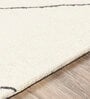Cream Geometrical Wool 5 ft x 7 ft Hand tufted Carpet