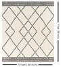 Cream Geometrical Wool 5 x 7 Feet Hand tufted Carpet