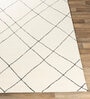 Cream Geometrical Wool 8 ft x 10 ft Hand tufted Carpet