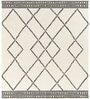 Cream Geometrical Wool 8 x 10 Feet Hand tufted Carpet