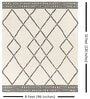 Cream Geometrical Wool 8 x 10 Feet Hand tufted Carpet