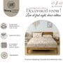 Cream Glace Cotton Paisley Print Elastic Fitted King Bedsheet With 2 Pillow Covers