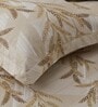 Cream Gold Metro 186 TC Cotton King Bedsheet With 2 Pillow Covers