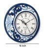 Cream And Gold Solid Wood Swarna Chandra Wall Clock
