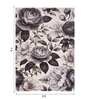 Cream Grey Floral Polypropylene 7 ft x 5 ft Machine Made Carpet