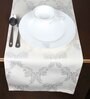 Cream Hallway Damasc Cotton Jacquard (84 x 13) Table Runner