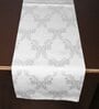 Cream Hallway Damasc Cotton Jacquard (84 x 13) Table Runner