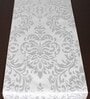 Cream Hallway Damasc Cotton Jacquard (96 x 13) Table Runner