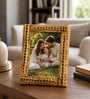 Cream Handwoven Rattan Photo Frame