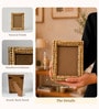 Cream Handwoven Rattan Photo Frame