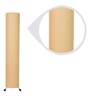 White Fabric Shade Floor Lamp with Beige Base