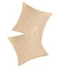 Cream Jute Stripes 16x16 inches Regular Cushion Covers (2Pcs) Cream Jute Stripes 16x16 inches Regular Cushion Covers (2Pcs)