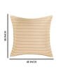 Cream Jute Stripes 18x18 inches  Large Cushion Covers  (2Pcs)