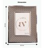 Cream Leather & Metal Weave Wall And Tabletop Photo Frame 5X7Inches
