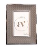 Cream Leather & Metal Weave Wall And Tabletop Photo Frame 5X7Inches