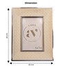Cream Leather & Metal Weave Wall And Tabletop Photo Frame 5X7Inches
