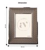 Cream Leather & Metal Weave Wall And Tabletop Photo Frame 5X7Inches
