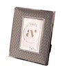 Cream Leather & Metal Weave Wall And Tabletop Photo Frame 5X7Inches