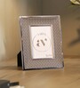 Cream Leather & Metal Weave Wall And Tabletop Photo Frame 5X7Inches