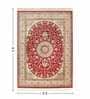 Cream Maroon Persian 3x5 Feet Machine Made Carpet