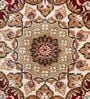 Cream Maroon Persian 3x5 Feet Machine Made Carpet
