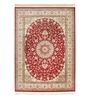 Cream Maroon Persian 4x6 Feet Machine Made Carpet