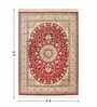 Cream Maroon Persian 4x6 Feet Machine Made Carpet
