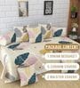 Cream Microfibre 220 TC 8 Pcs Diwan Set