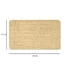 Cream Microfibre Plain Stripe 30X18 Inches Antiskid Bath Mat