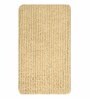 Cream Microfibre Plain Stripe 30X18 Inches Antiskid Bath Mat