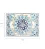Blue Persian Polyester 3 ft x 5 ft Machine Made Carpet