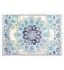 Blue Persian Polyester 3 ft x 5 ft Machine Made Carpet