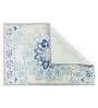 Blue Nylon Vintage 5 x 7 Feet Machine Made Carpet