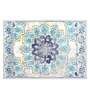 Blue Nylon Vintage 5 x 7 Feet Machine Made Carpet