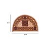 Cream Traditional Polyester 15 x 23 Inches Anti Skid Door Mat