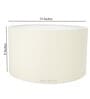 Vrikshya Cream Cotton Fabric Solid Lampshade