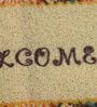 Cream Plastic Ethnic Motif Pattern 2 x 1.5 Feet AntiSkid Door Mat