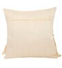 Cream Textured Poly Satin 16 x 16 Inches Cushion Covers (Set of 2)