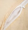 Cream Textured Poly Satin 16 x 16 Inches Cushion Covers (Set of 2)