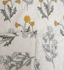 Cream Polycotton Floral 300 GSM Single Bed Reversible Quilted Comforter
