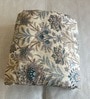 Cream Polycotton Floral 300 Gsm Soft Quilted Double Bed Comforter