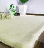 Cream Shaggy Polyester 3 ft x 5 ft Shaggy Carpet