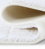 Cream Polyester 32X20 Inches Anti-Skid  Bath Mat
