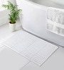 Cream Polyester 32X20 Inches Anti-Skid  Bath Mat